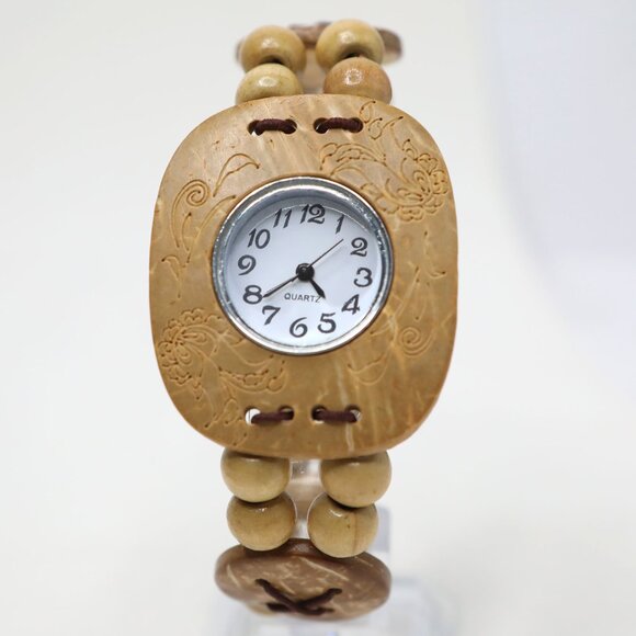 Natural Wood Watch Women’s Lightweight Sustainable Analog Quartz Boho - Picture 10 of 10